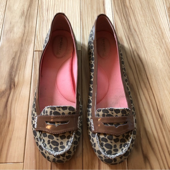 Sperry Shoes - Sperry Leopard Print Penny Loafer Style Flats